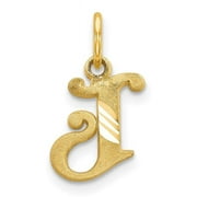 Finest Gold 14K Yellow Gold Letter J Initial Charm