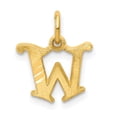 thumbnail image 1 of 14k Yellow GoldSmall Script Design Letter W Initial Charm Pendant, 1 of 4