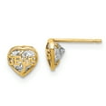 thumbnail image 1 of 14k Madi K CZ Jesus Heart Post Earrings, 1 of 3