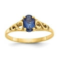 thumbnail image 1 of Finest Gold 14K Yellow Gold Madi K Synthetic Sapphire Spinel Ring - Size 5, 1 of 5