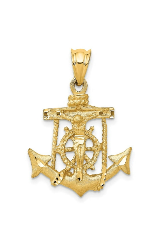 14k Mariners Cross Pendant