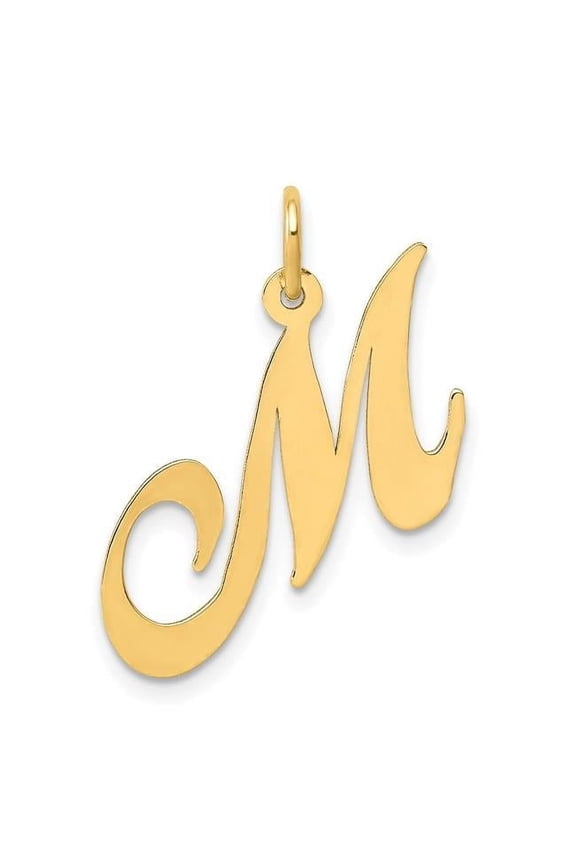 14K Medium Fancy Script Letter M Initial Charm YC652M
