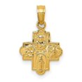 thumbnail image 1 of Finest Gold 14K Yellow Gold Miniature Four Way Medal Pendant, 1 of 3