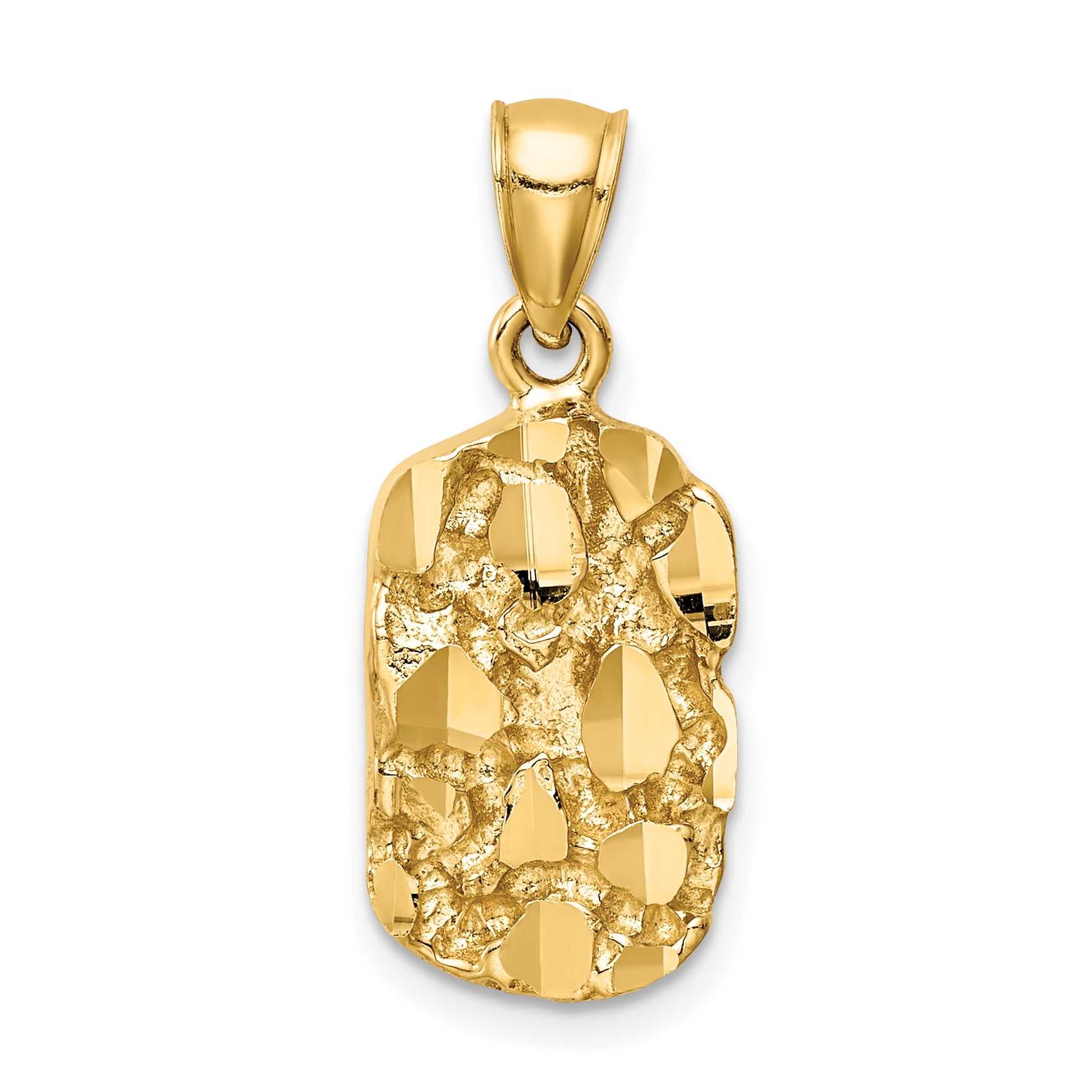 Finest Gold 14K Yellow Gold Nugget Pendant
