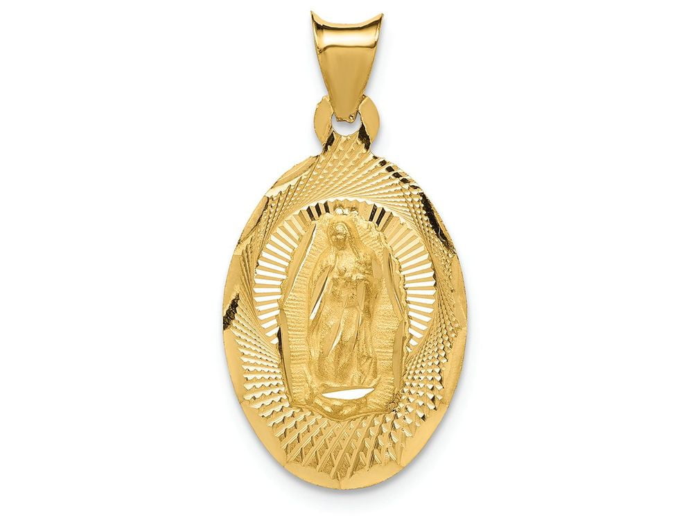 Finest Gold 14K Yellow Gold Our Lady of Guadalupe Pendant - Walmart.com