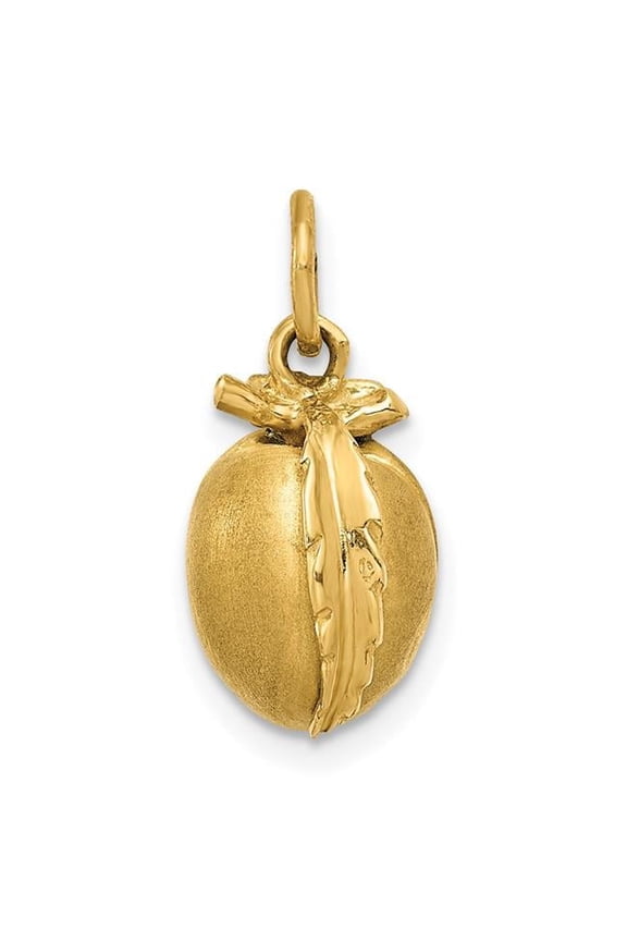 14K Yellow Gold Peach Charm