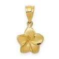thumbnail image 1 of Finest Gold 14K Yellow Gold Plumeria Floral Charm Pendant, 1 of 3