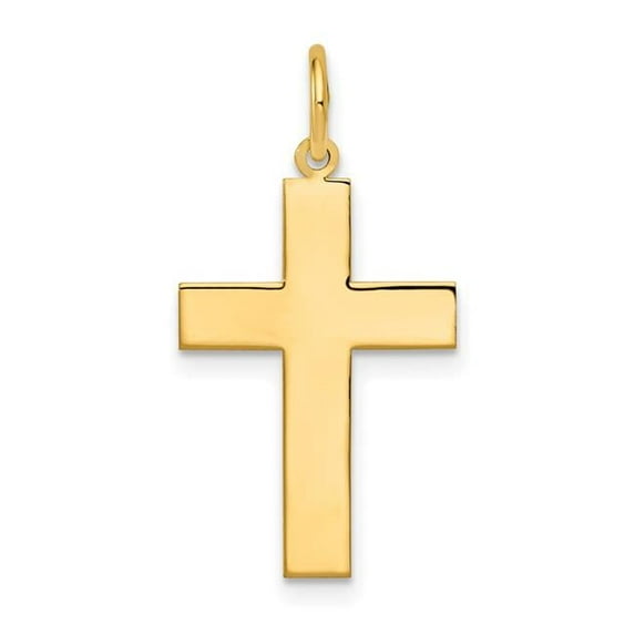 Finest Gold 14K Yellow Gold Polished Cross Pendant