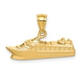 thumbnail image 1 of 14k Yellow Gold Men's Solid Polished Finish Cruise Ship Charm Pendant, 1 of 2