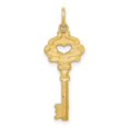 thumbnail image 1 of Finest Gold 14K Yellow Gold Polished Fancy Edge Key Charm, 1 of 4