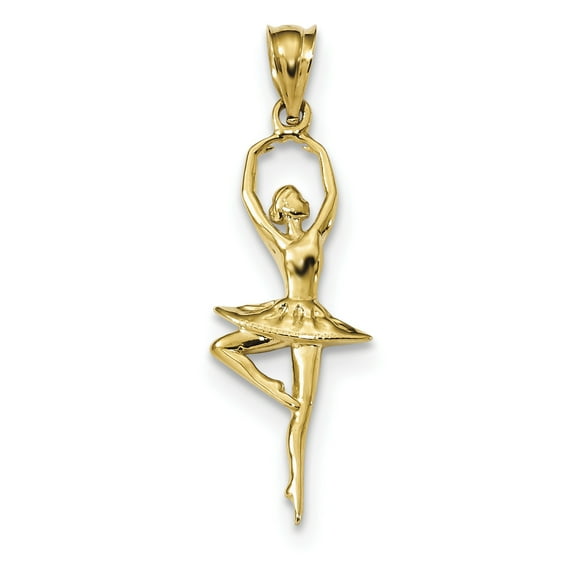 Finest Gold 14K Yellow Gold Polished Large Ballerina Pendant