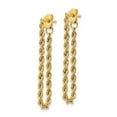 thumbnail image 1 of 14K Yellow Gold Delicate Polished 2.15 mm Rope Post Earrings, 1 of 4