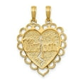thumbnail image 1 of Finest Gold 14K Yellow Gold Reversible Mizpah Break Apart Charm - 2 Piece, 1 of 4