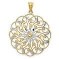 thumbnail image 1 of 14k Two Tone Gold D.C Fancy Swirl Pendant, 1 of 4