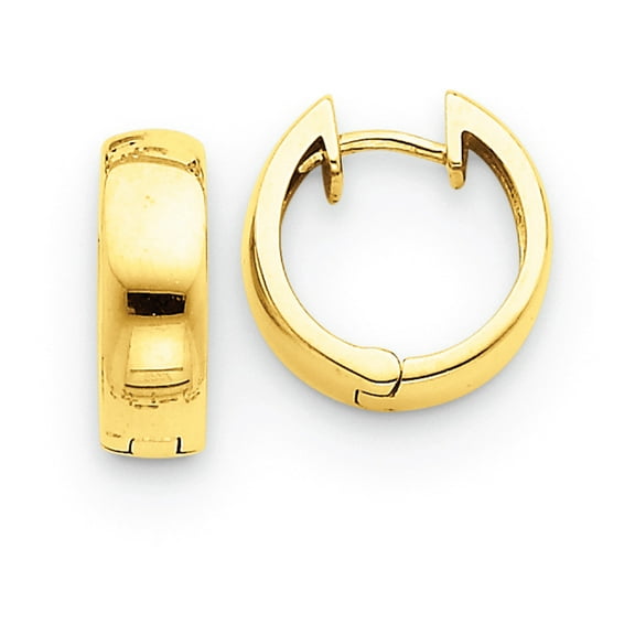 Primal Gold 14 Karat Yellow Gold Hinged Hoop Earrings