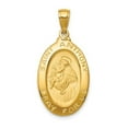 thumbnail image 1 of Finest Gold 14K Yellow Gold Saint Anthony Oval Medal Hollow Pendant, 1 of 3
