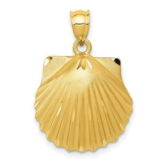 Finest Gold 14K Yellow Gold Seashell Pendant