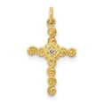 thumbnail image 1 of 14k Small .01ct. Diamond Cross Charm, 1 of 4