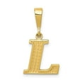 thumbnail image 1 of Finest Gold 14K Yellow Gold Textured Initial L Charm, 1 of 4