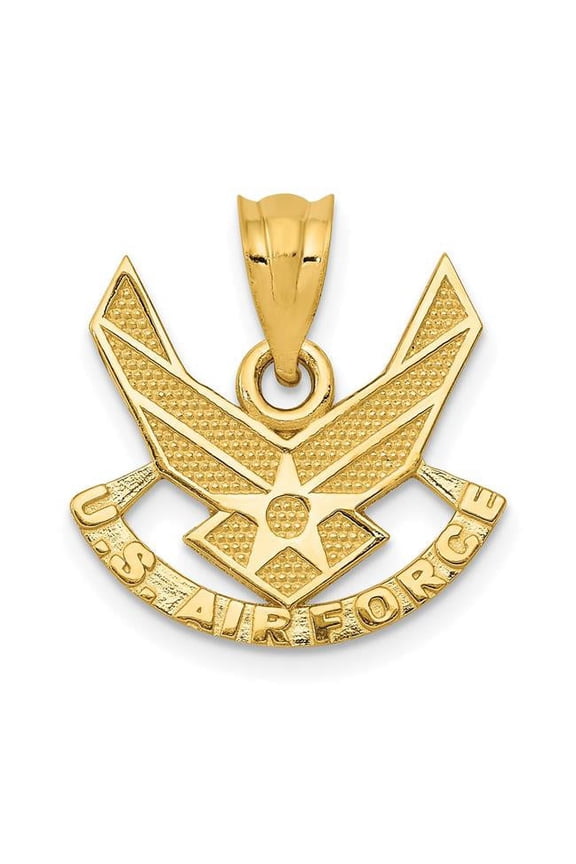 14K Yellow Gold US Air Force Pendant