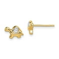 thumbnail image 1 of 14k Madi K & White Rhodium Turtle Post Earrings, 1 of 3