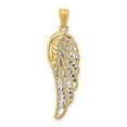 thumbnail image 1 of Finest Gold 14K Yellow & Rhodium with Polished Two Level Angel Wing Pendant, 1 of 4