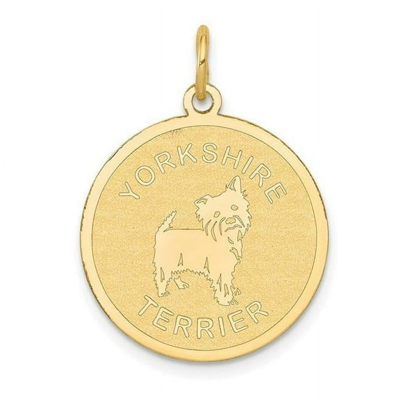 FJC Finejewelers 14k Yellow Gold Yorkshire Terrier Disc Charm