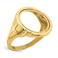 thumbnail image 1 of Wideband  Distinguished Coin Jewelry 14k Men's Polished with Cross Sides 16.5mm Coin Bezel Ring, 1 of 7