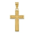 thumbnail image 1 of 14K Medium Satin Cross Pendant D4298, 1 of 3