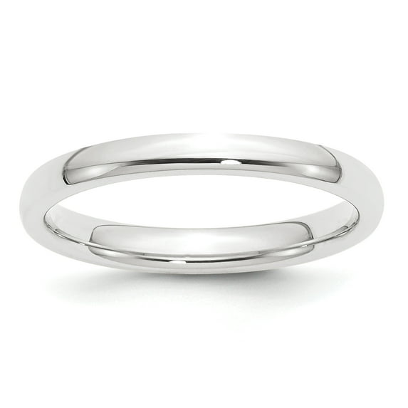 Finest Gold 2.5 mm Platinum Comfort-Fit Wedding Band, Size 5.5