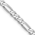 thumbnail image 1 of Primal Gold 14 Karat White Gold 4.0mm Flat Figaro Chain, 1 of 4