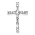 thumbnail image 1 of 14k White Gold 1/3 CT Diamond Timeless Design Cross Chain Slide, 1 of 4