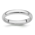 thumbnail image 1 of Quality Gold 3 mm Platinum Half-Round Comfort Fit Lightweight Band - Size 9.5, 1 of 5