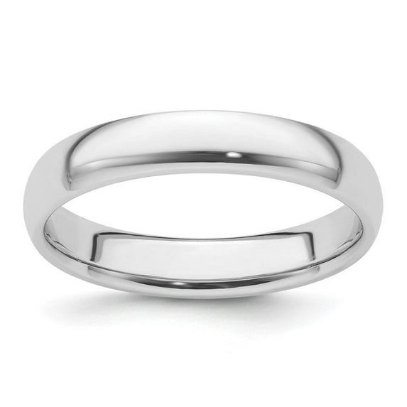Platinum Solid Polished 4mm Half-Round Comfort-Fit Lightweight Band Ring Size 4.5 Ring for Women and Men