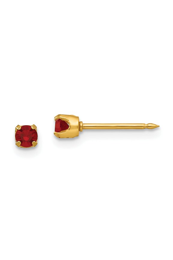 Inverness 14k 3mm July Crystal Birthstone Post Earrings