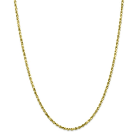 Finest Gold Leslies 10K Yellow Gold 2.75 mm Diamond-Cut 26 in. Rope Chain