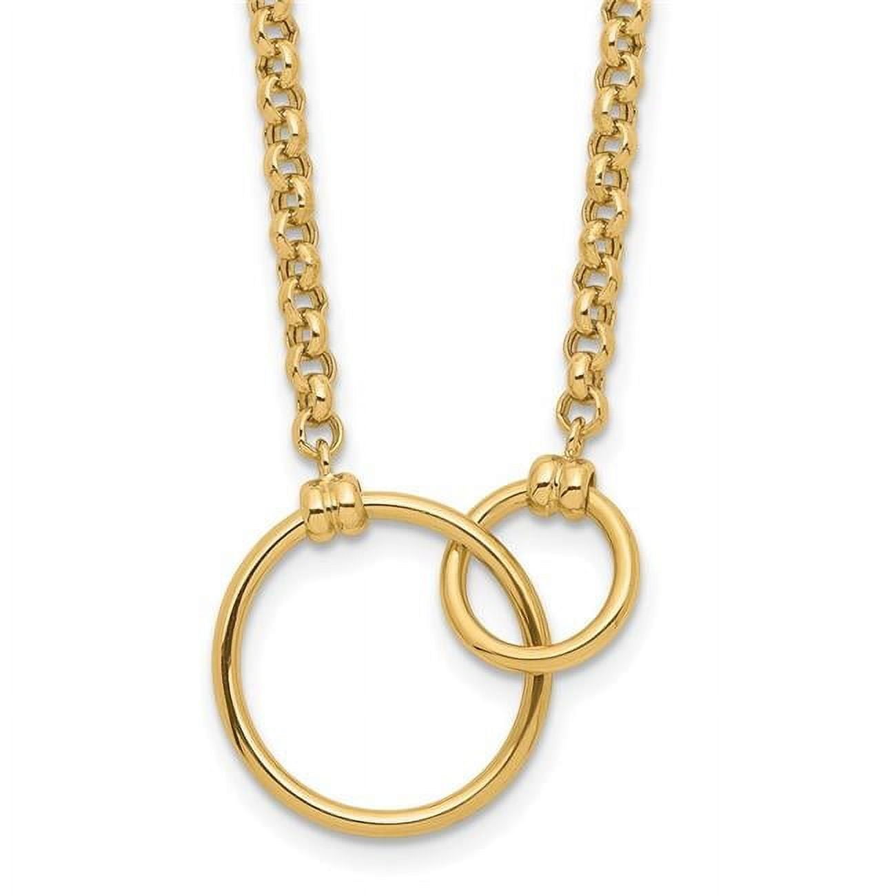 Finest Gold Leslies 10K Yellow Gold Polished Link 18 in. Necklace