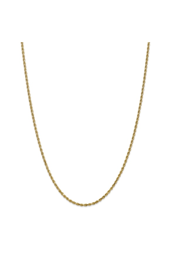 Finest Gold Leslies 14K Yellow Gold 2.5 mm Diamond-Cut 26 in. Rope Chain