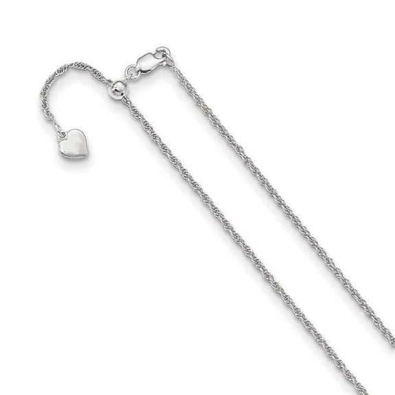 Finest Gold Leslies Sterling Silver Adjustable 1.55 mm Loose 30 in. Rope Chain
