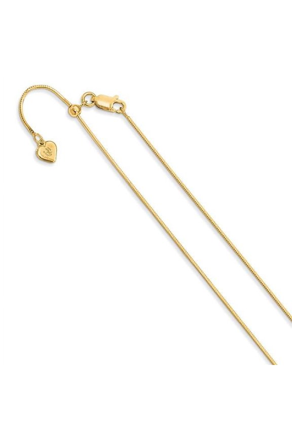 Leslies Sterling Silver Gold-Plated Adjustable 1 mm Diamond-Cut Square 22 in. Snake Chain