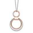 thumbnail image 1 of Finest Gold Leslies Sterling Silver Rhodium-Plated Rose-Tone Polished with 2 in. Extension Necklace, 1 of 3