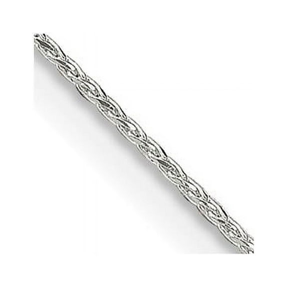 Finest Gold Sterling Silver 0.85 mm Diamond-Cut Round 28 in. Spiga Chain