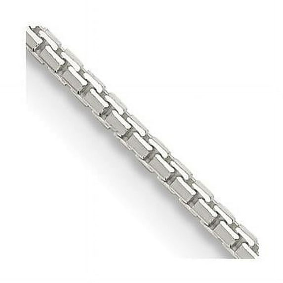 Finest Gold Sterling Silver 1.15 mm 8 Sided Diamond-Cut 36 in. Box Chain