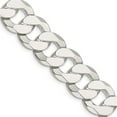 thumbnail image 1 of Finest Gold Sterling Silver 16 mm Flat 20 in. Curb Chain, 1 of 1