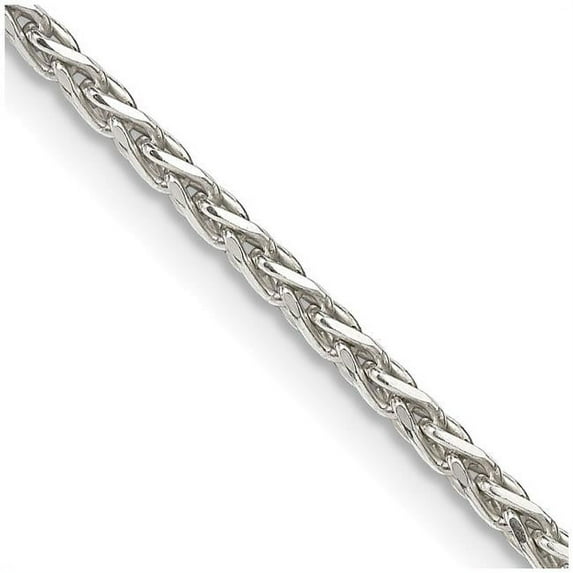 Finest Gold Sterling Silver 2 mm Diamond-Cut Spiga Chain with 4 in. Extension