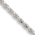 thumbnail image 1 of Finest Gold Sterling Silver 3.75 mm Diamond-Cut 22 in. Spiga Chain, 1 of 1