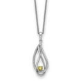 thumbnail image 1 of Finest Gold Sterling Silver Nov CZ Always in My Heart Birthstone 18 in. Necklace, 1 of 3
