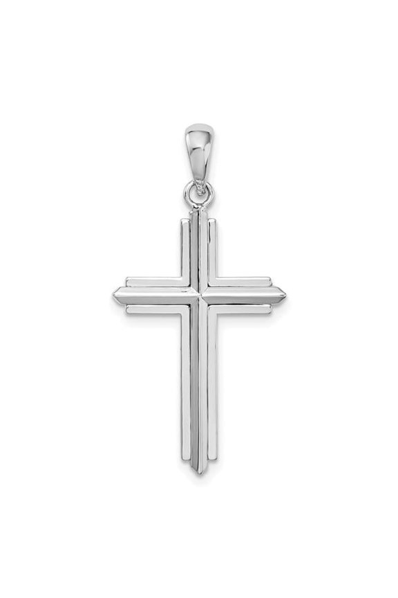 Sterling Silver Passion Cross with Frame Pendant