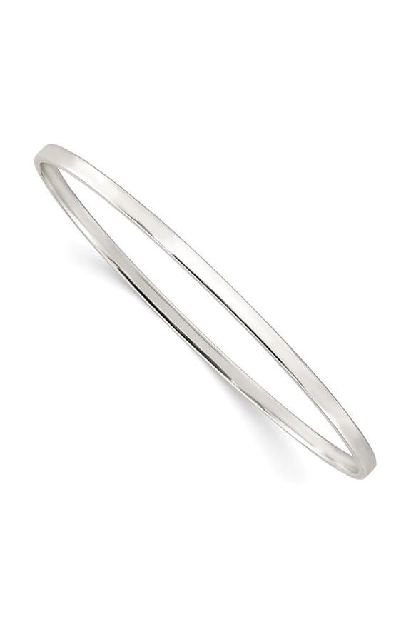 Sterling Silver Polished 3 mm Slip-On Bangle Bracelet