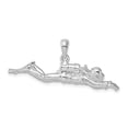 thumbnail image 1 of Finest Gold Sterling Silver Polished 3D Male Scuba Diver Pendant, 1 of 3